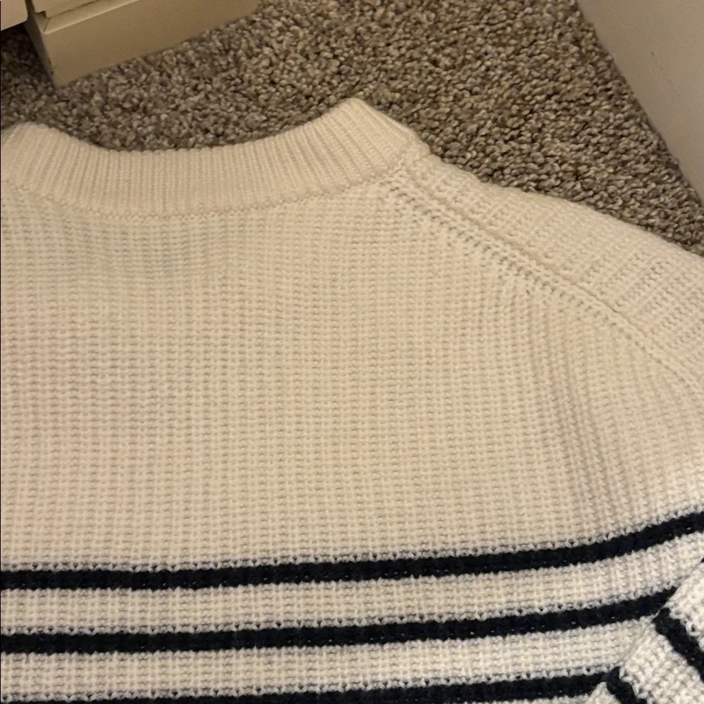 Aritzia Cream and Black Striped Sweater - Picture 7 of 8